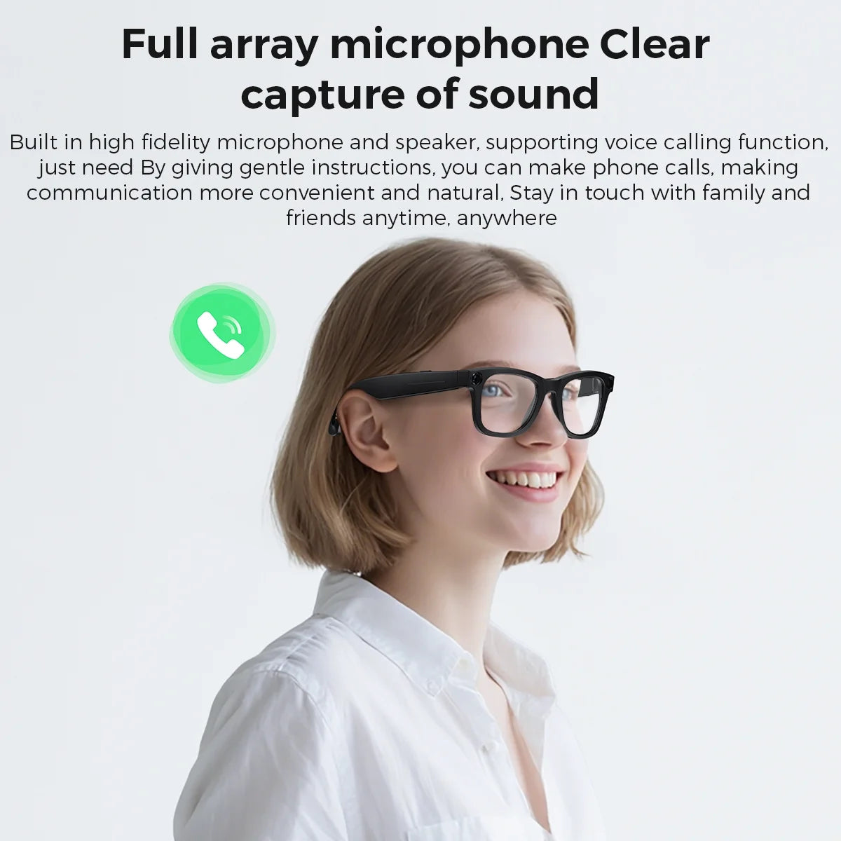 Ivision6 AI Smart Glasses with Chatgpt Integration - Hands-Free Translation & Camera, 1080P Video Recording, 32GB Memory