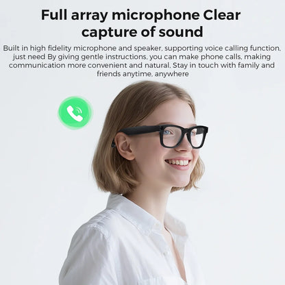 Ivision6 AI Smart Glasses with Chatgpt Integration - Hands-Free Translation & Camera, 1080P Video Recording, 32GB Memory