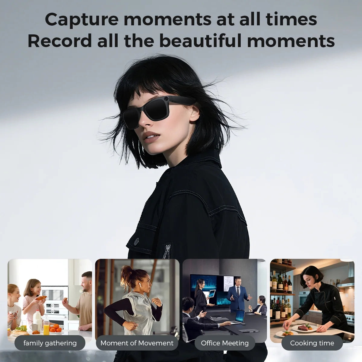 Ivision6 AI Smart Glasses with Chatgpt Integration - Hands-Free Translation & Camera, 1080P Video Recording, 32GB Memory