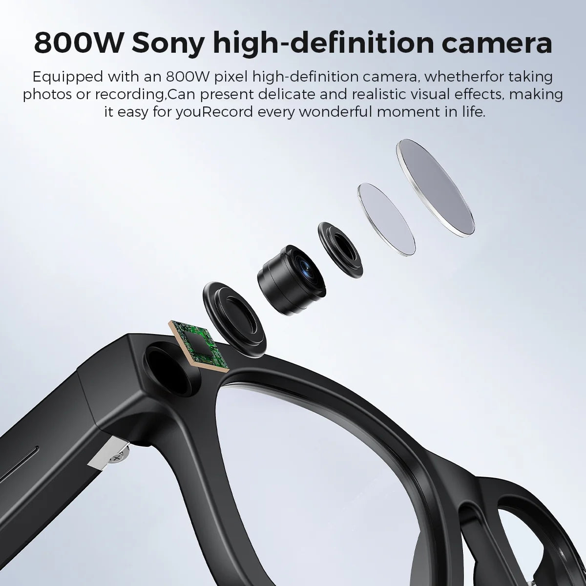 Ivision6 AI Smart Glasses with Chatgpt Integration - Hands-Free Translation & Camera, 1080P Video Recording, 32GB Memory