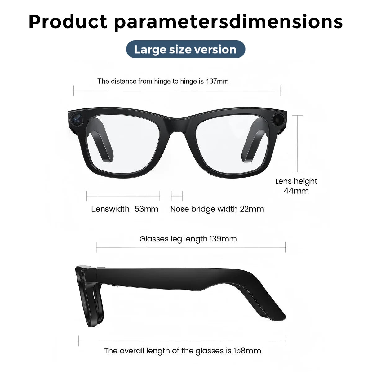 Ivision6 AI Smart Glasses with Chatgpt Integration - Hands-Free Translation & Camera, 1080P Video Recording, 32GB Memory