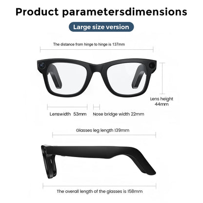 Ivision6 AI Smart Glasses with Chatgpt Integration - Hands-Free Translation & Camera, 1080P Video Recording, 32GB Memory