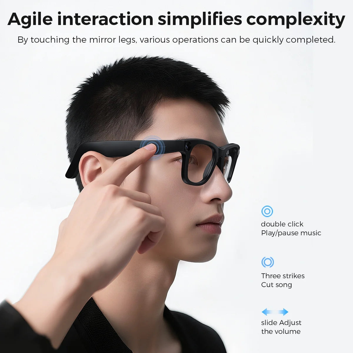Ivision6 AI Smart Glasses with Chatgpt Integration - Hands-Free Translation & Camera, 1080P Video Recording, 32GB Memory