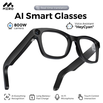 Ivision6 AI Smart Glasses with Chatgpt Integration - Hands-Free Translation & Camera, 1080P Video Recording, 32GB Memory