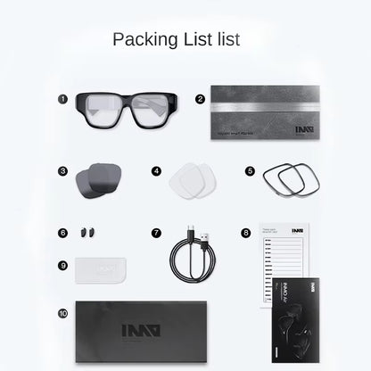 INMO Air Smart AR Glasses with Smart Ring Game Support Language Recognition Multilingual AI Chatgpt and Tiktok with Camera